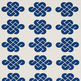 Schumacher Penelope Knot Blue Fabric