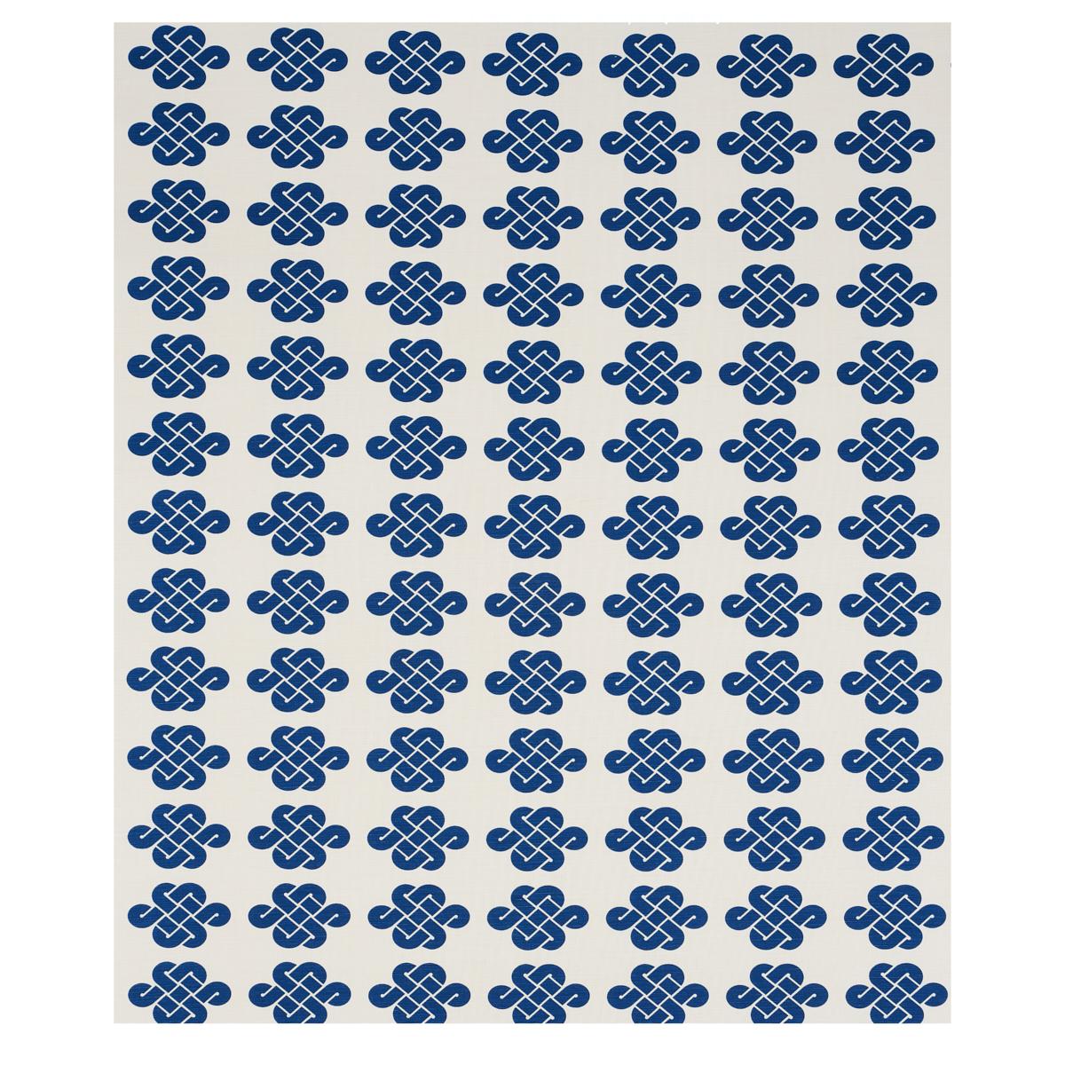 Schumacher Penelope Knot Blue Fabric