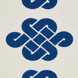 Schumacher Penelope Knot Blue Fabric