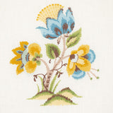 Schumacher Ashford Linen Ochre And Sky Fabric