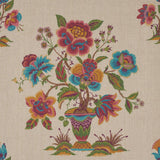 Schumacher Ashford Linen Mulberry And Natural Fabric