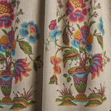 Schumacher Ashford Linen Mulberry And Natural Fabric