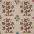 Schumacher Ashford Linen Mulberry And Natural Fabric