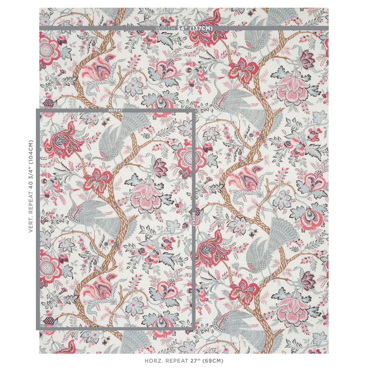 Schumacher Aveline Linen Rose Fabric