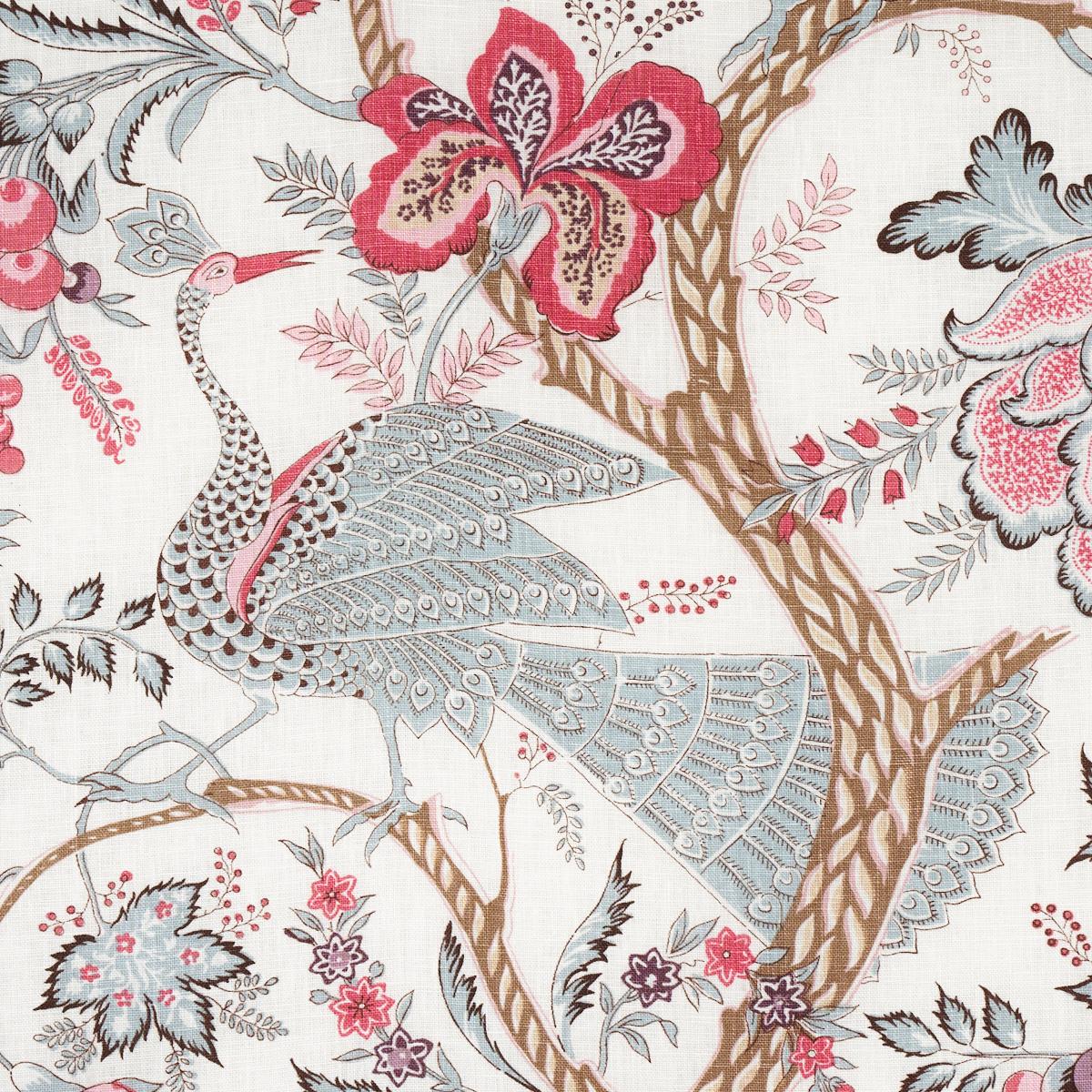 Schumacher Aveline Linen Rose Fabric