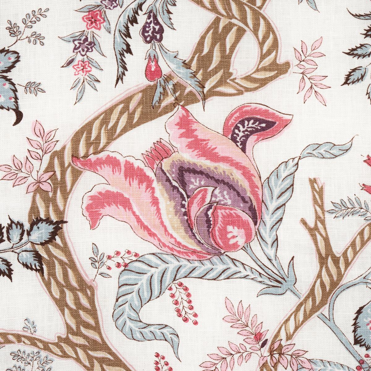 Schumacher Aveline Linen Rose Fabric