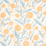 Schumacher Mirabelle Yellow And Sky Fabric