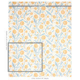 Schumacher Mirabelle Yellow And Sky Fabric