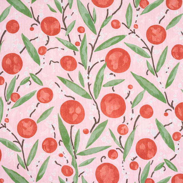 Schumacher Mirabelle Cherry And Blush Fabric