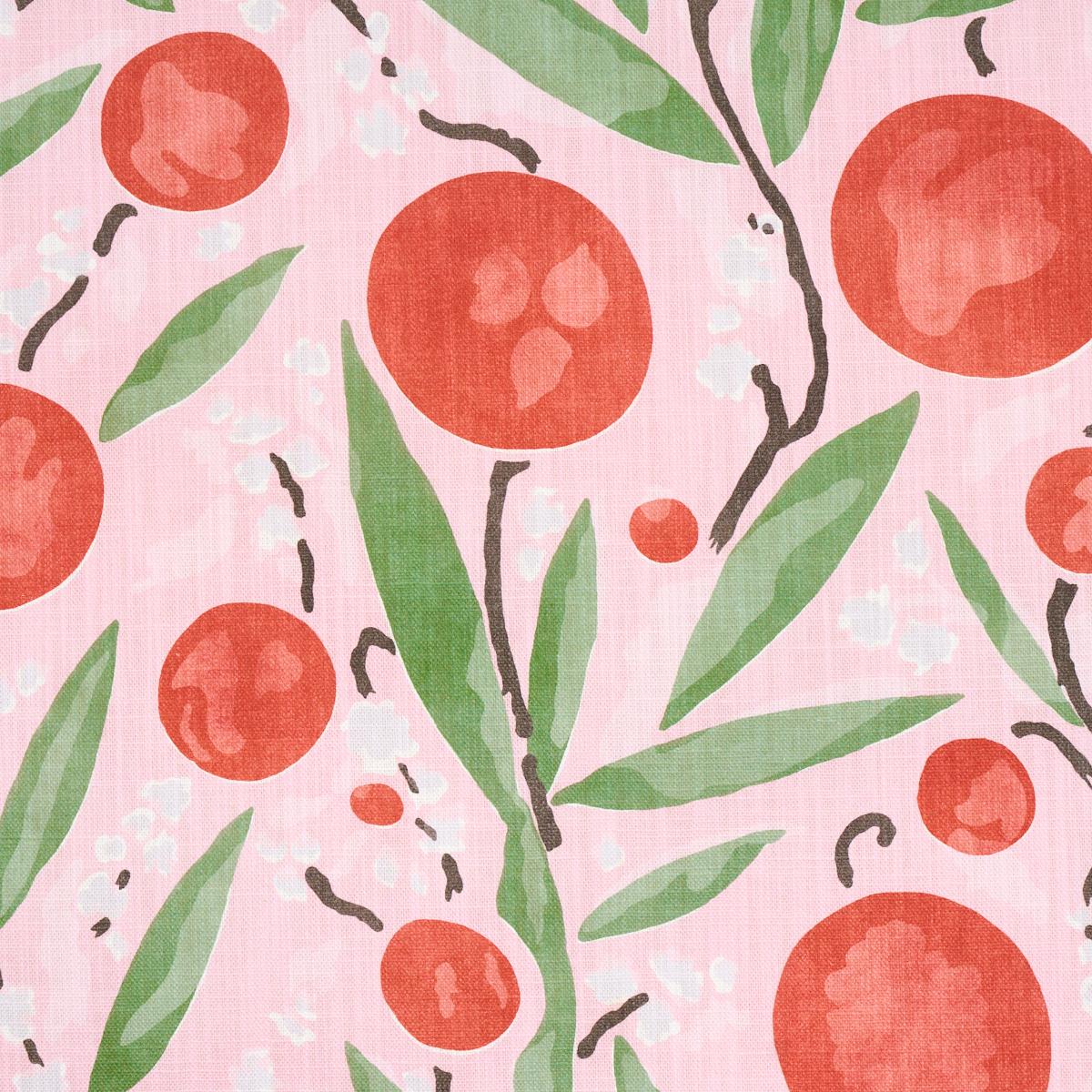 Schumacher Mirabelle Cherry And Blush Fabric