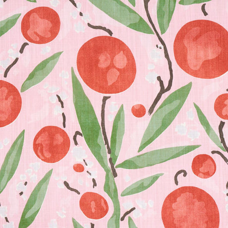 Schumacher Mirabelle Cherry And Blush Fabric