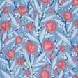 Schumacher Mirabelle Berry And Blue Fabric