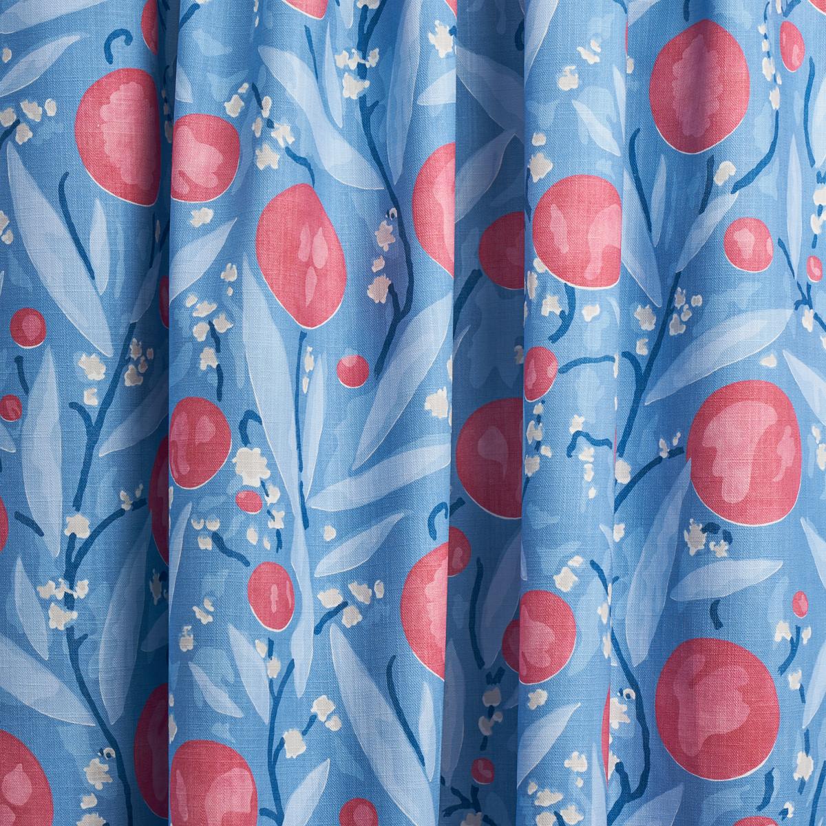 Schumacher Mirabelle Berry And Blue Fabric