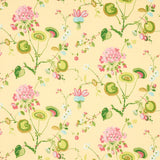 Schumacher Vasily Linen Green And Yellow Fabric