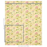 Schumacher Vasily Linen Green And Yellow Fabric