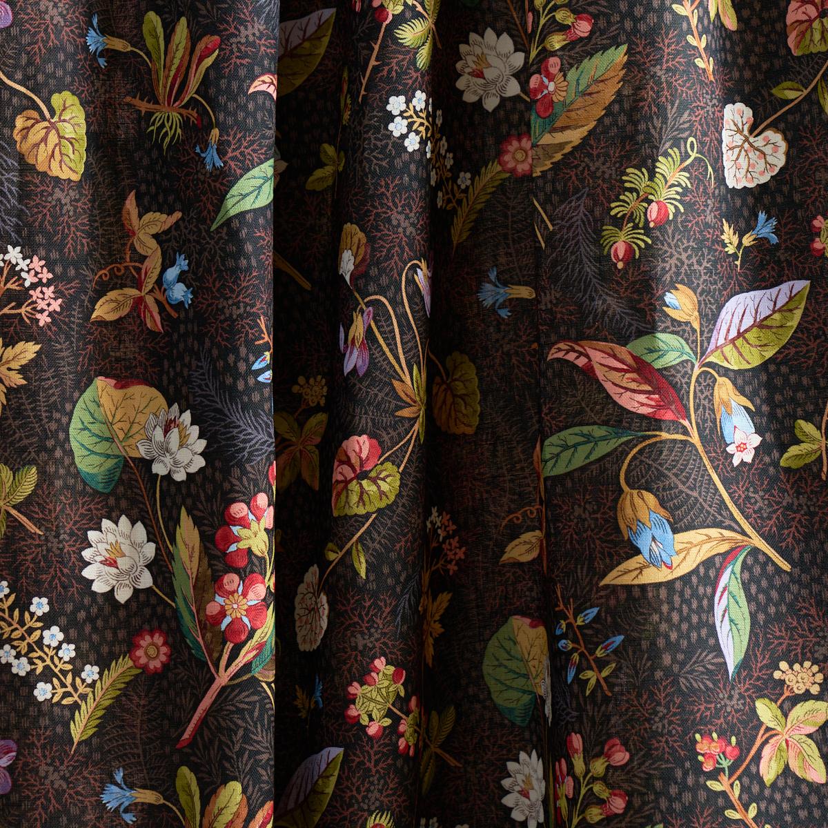 Schumacher Blackwell Linen Noir Fabric