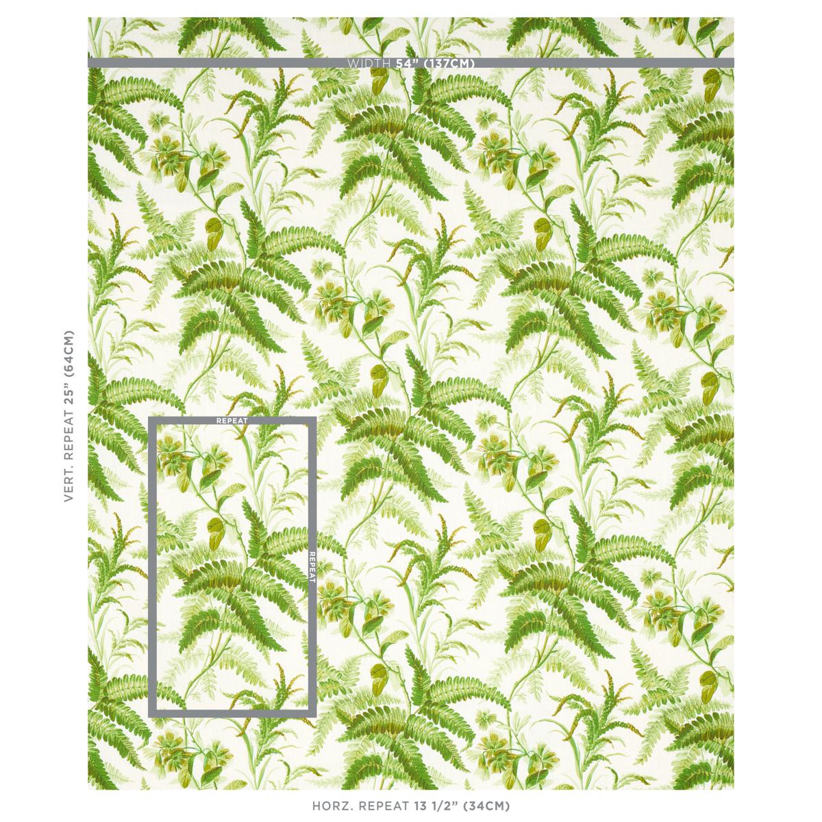 Schumacher Myers Fern Linen Tropical Fabric