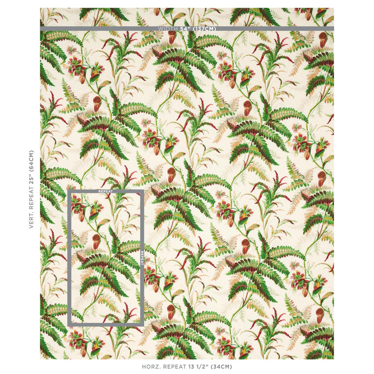 Schumacher Myers Fern Linen Document Fabric