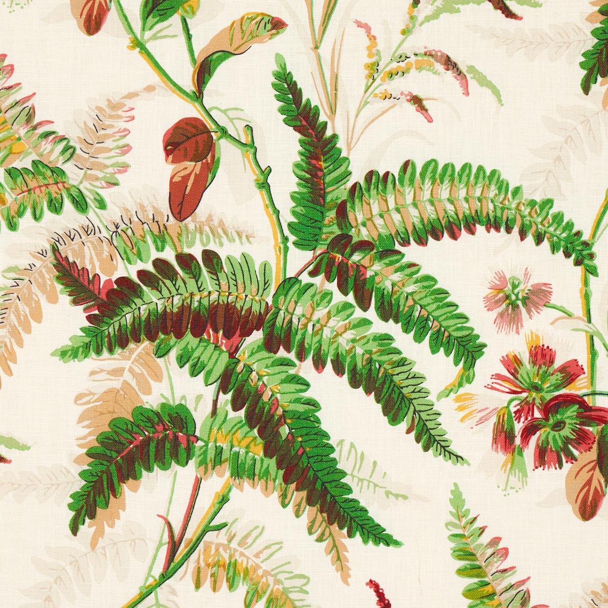 Schumacher Myers Fern Linen Document Fabric