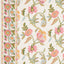 Schumacher Indali Bordered Linen Pink And Leaf Fabric
