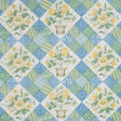 Schumacher Caldwell Patchwork Chintz Yellow And Cornflower Fabric