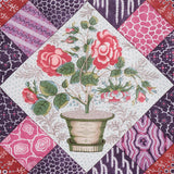Schumacher Caldwell Patchwork Chintz Fuchsia And Plum Fabric