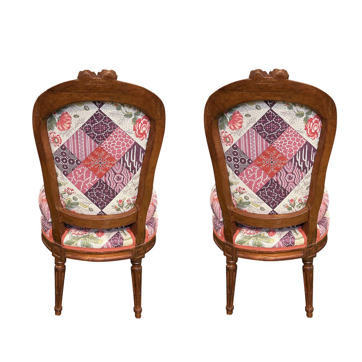 Schumacher Caldwell Patchwork Chintz Fuchsia And Plum Fabric