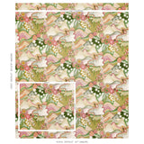 Schumacher Daisy Chain Green And Pink Fabric