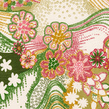Schumacher Daisy Chain Green And Pink Fabric