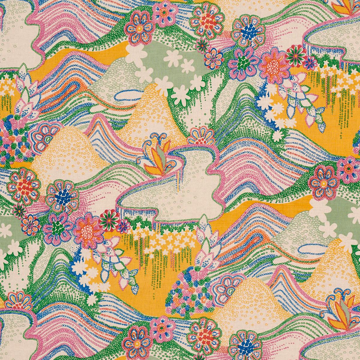 Schumacher Daisy Chain Light Multi Fabric