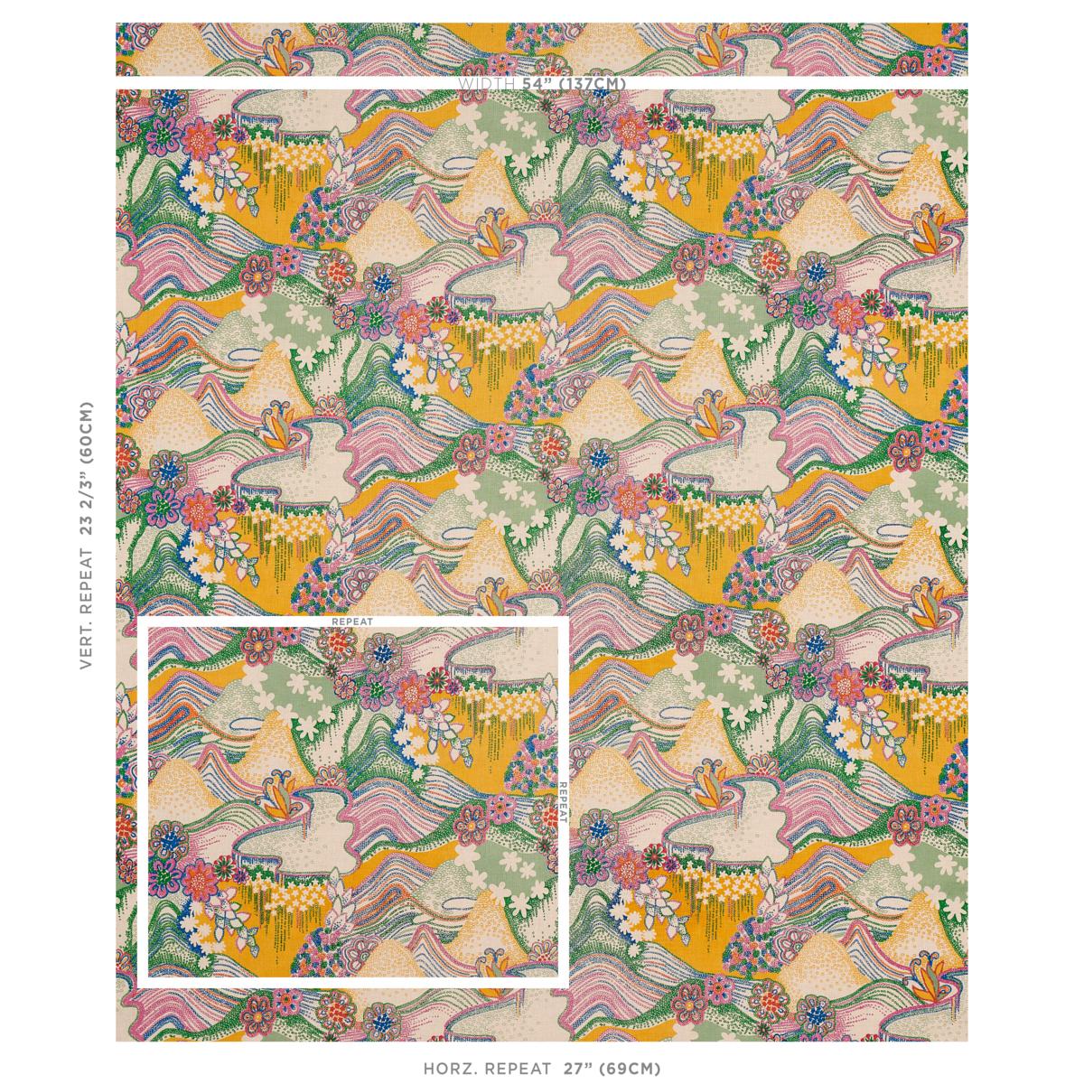 Schumacher Daisy Chain Light Multi Fabric