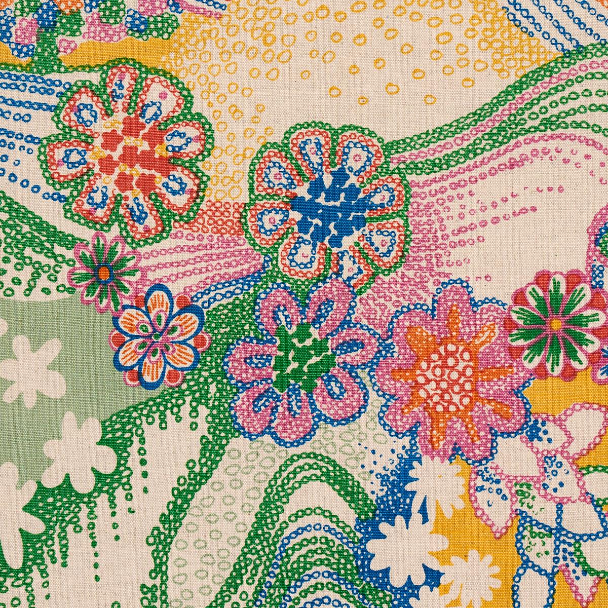 Schumacher Daisy Chain Light Multi Fabric