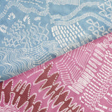 Schumacher Haven Pink And Maroon Fabric