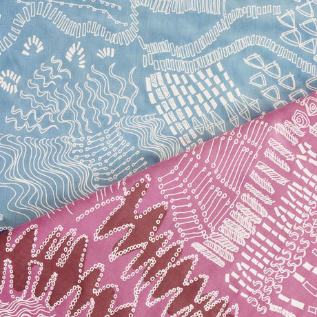 Schumacher Haven Pink And Maroon Fabric