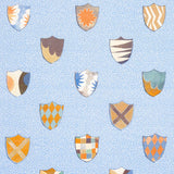 Schumacher Heraldic Oxford Blue Fabric