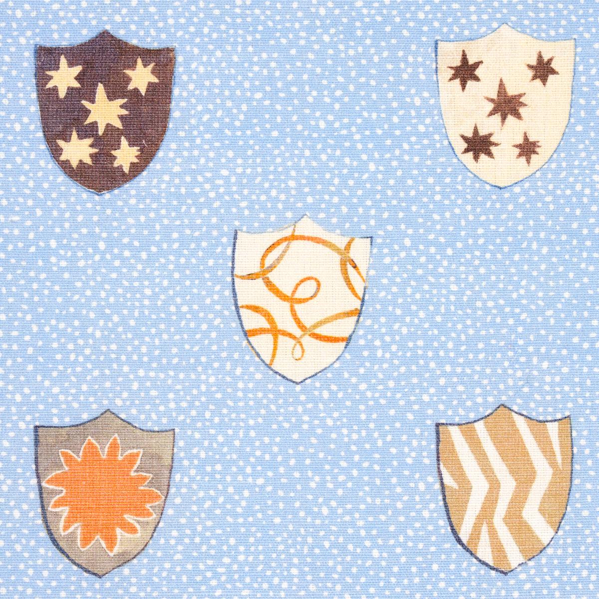 Schumacher Heraldic Oxford Blue Fabric