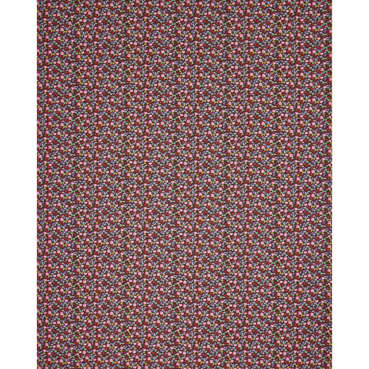 Schumacher Calico Multi On Brown Fabric