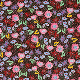 Schumacher Calico Multi On Brown Fabric