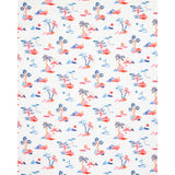 Schumacher Valletta Sky And Pink Fabric