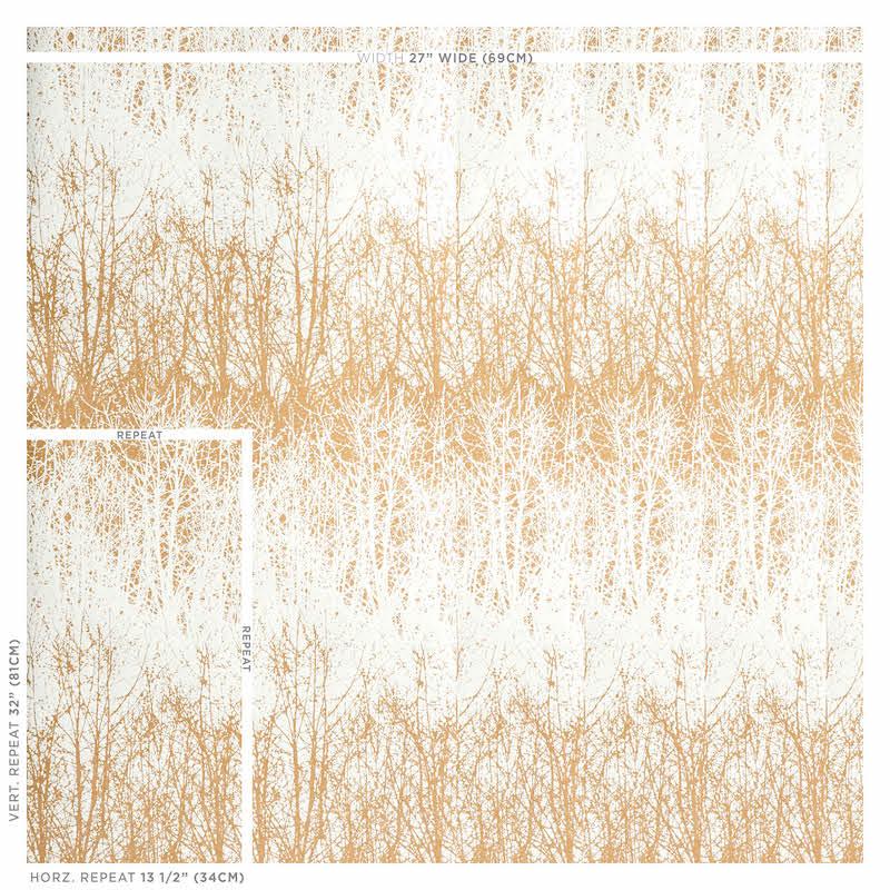 Schumacher Birches Tan Wallpaper