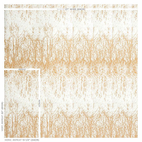 Schumacher Birches Tan Wallpaper