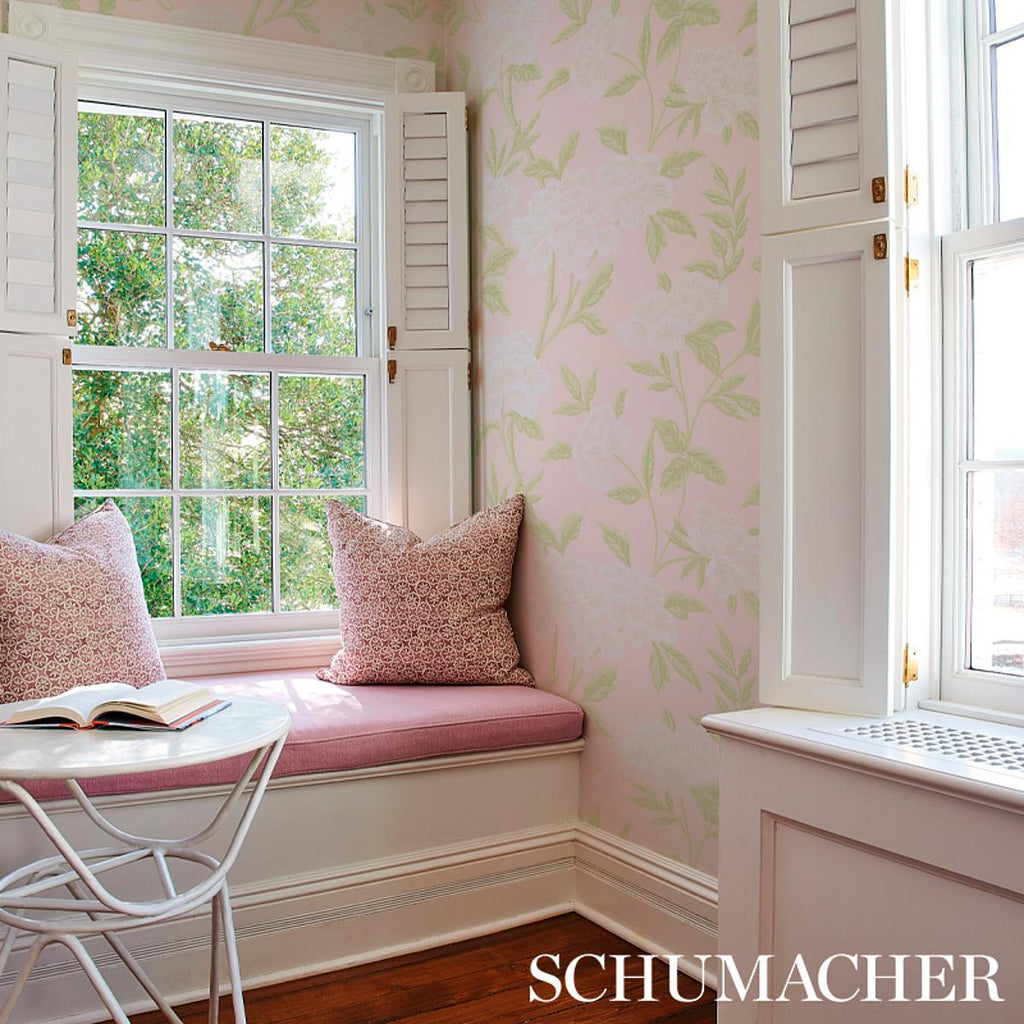 Schumacher Whitney Floral Blush Wallpaper – DecoratorsBest