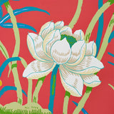 Schumacher Lotus Garden Red Wallpaper