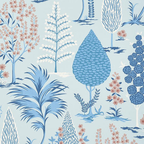 Schumacher Pandora Delft & Rose Wallpaper