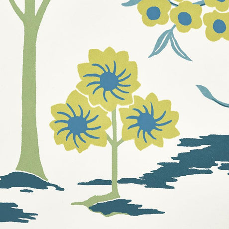 Schumacher Pandora Peacock Wallpaper