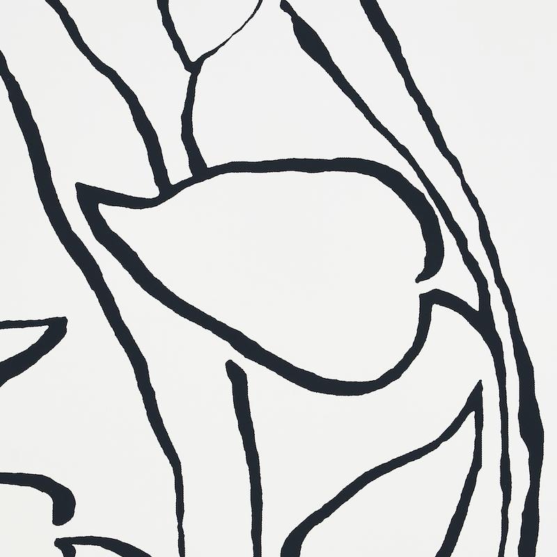 Schumacher Solandra Vine Black Wallpaper