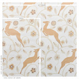 Schumacher Les Gazelles Au Bois Vinyl Natural Wallpaper