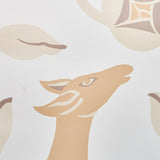 Schumacher Les Gazelles Au Bois Vinyl Natural Wallpaper