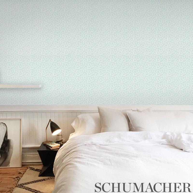 Schumacher Delia Sky Wallpaper – DecoratorsBest