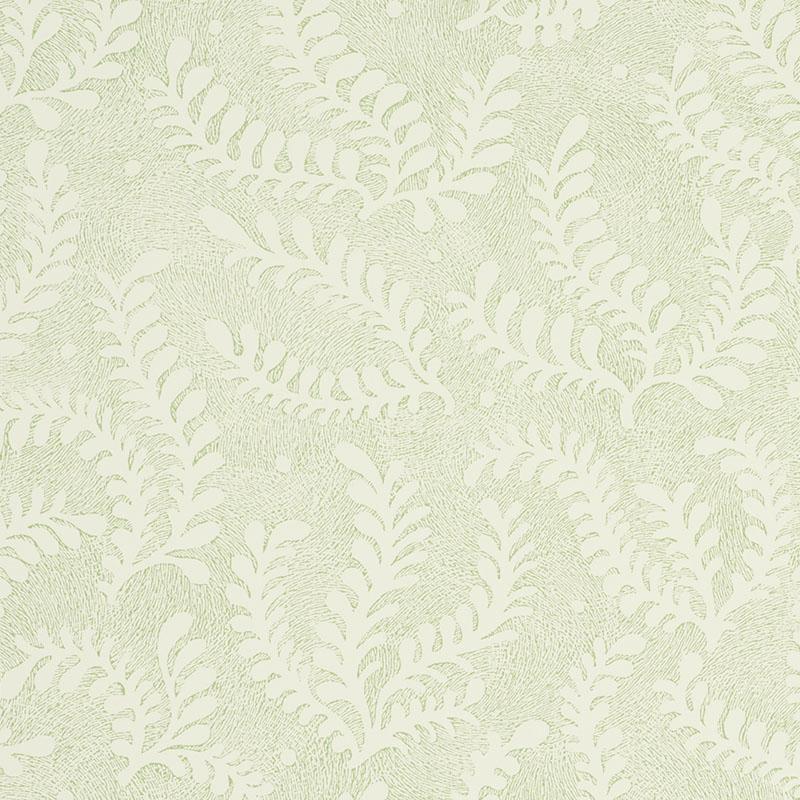 Schumacher Etched Fern Leaf Wallpaper